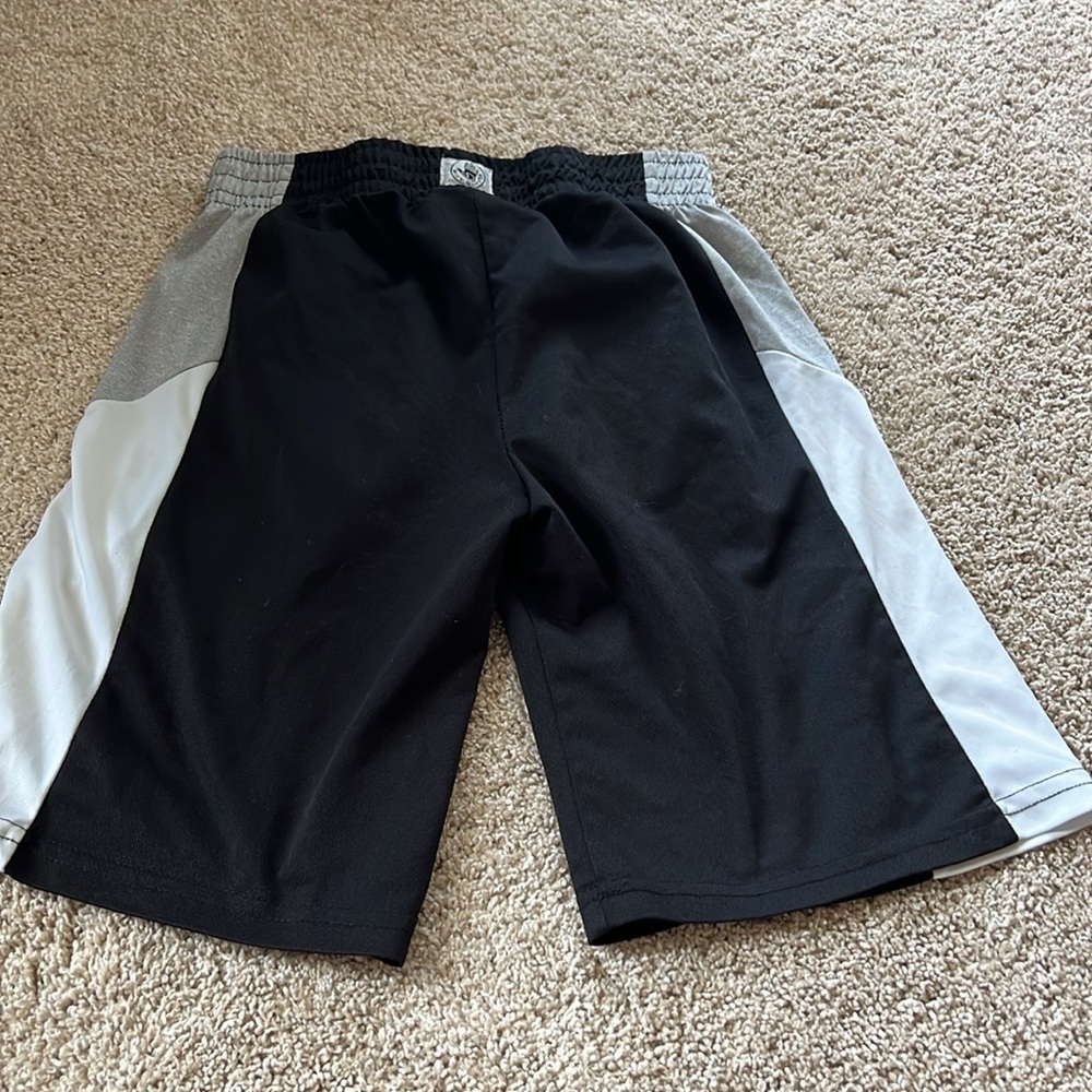 Black and white shorts